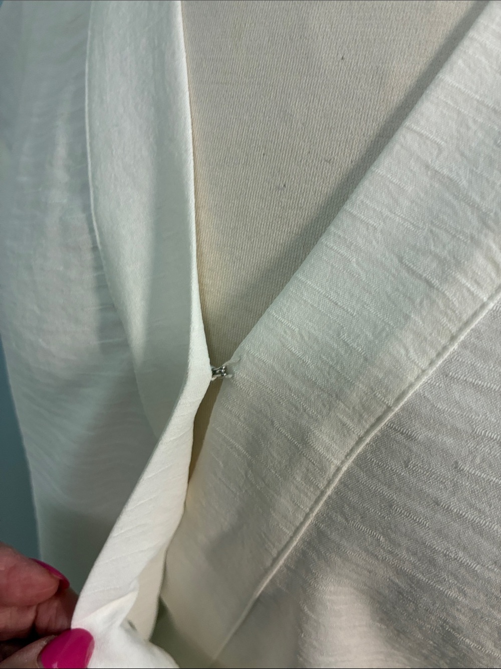 Nine West Cream Surplice Short Sleeve Top - Picture 3 of 8
